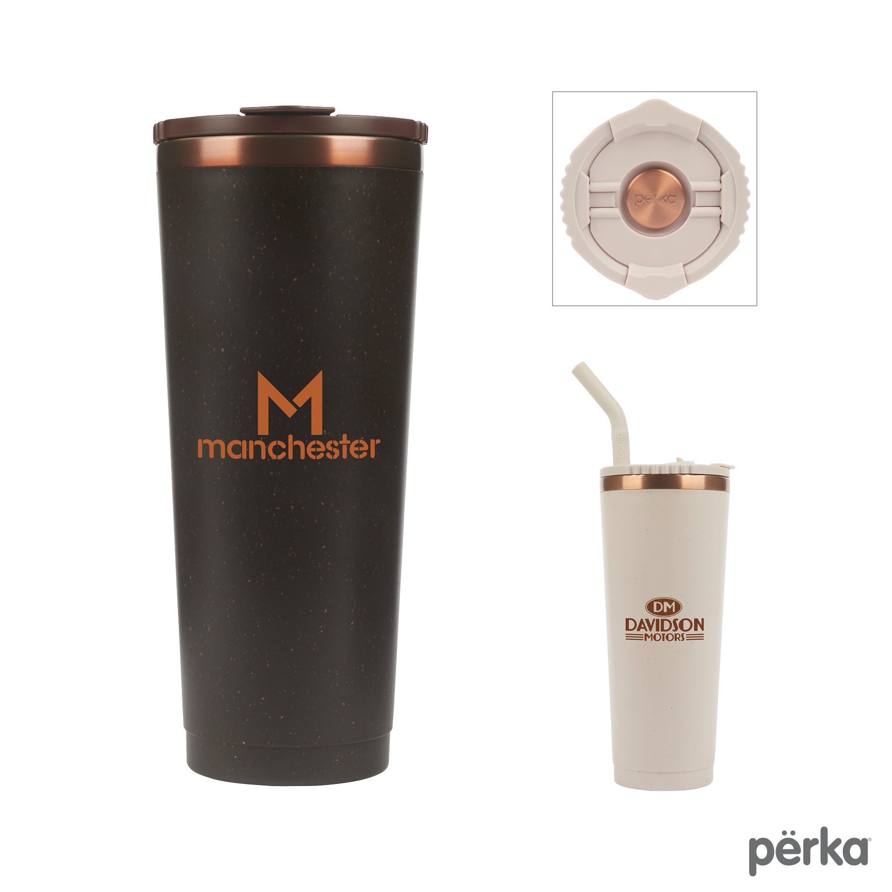 Perka® Barbarossa 24 oz. Recycled Steel and Coffee Grounds Tumbler 27