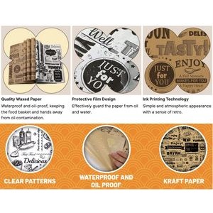 Deli Wax Paper Baking Sheets for Food Liner Picnic 1