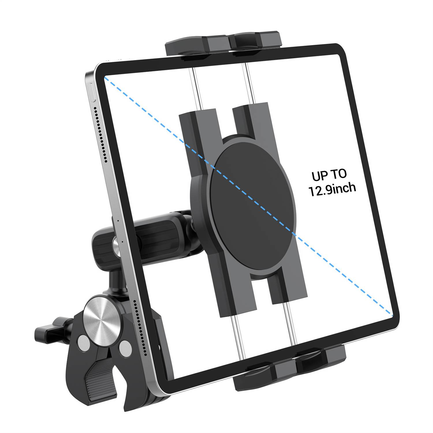 Phone & Tablet Holder for Spin Bike-Adjustable & Compatible 4