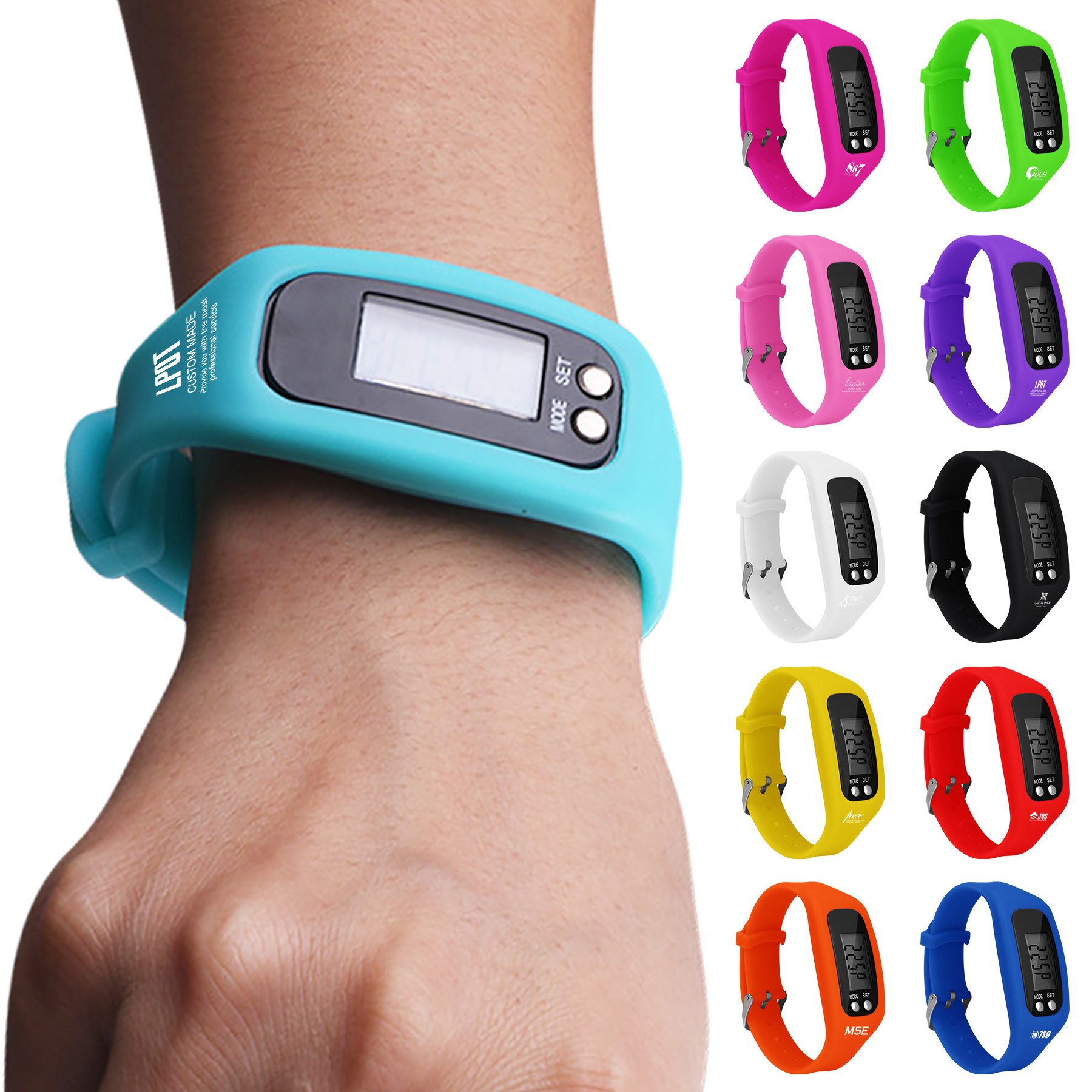 Fitness Running Silicon Sport Watch Pedometer 13