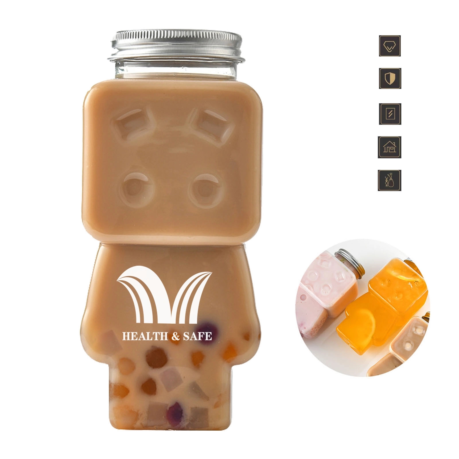 Food Grade Transparent Pet Juice Drink Puppet Plastic Bottle 2