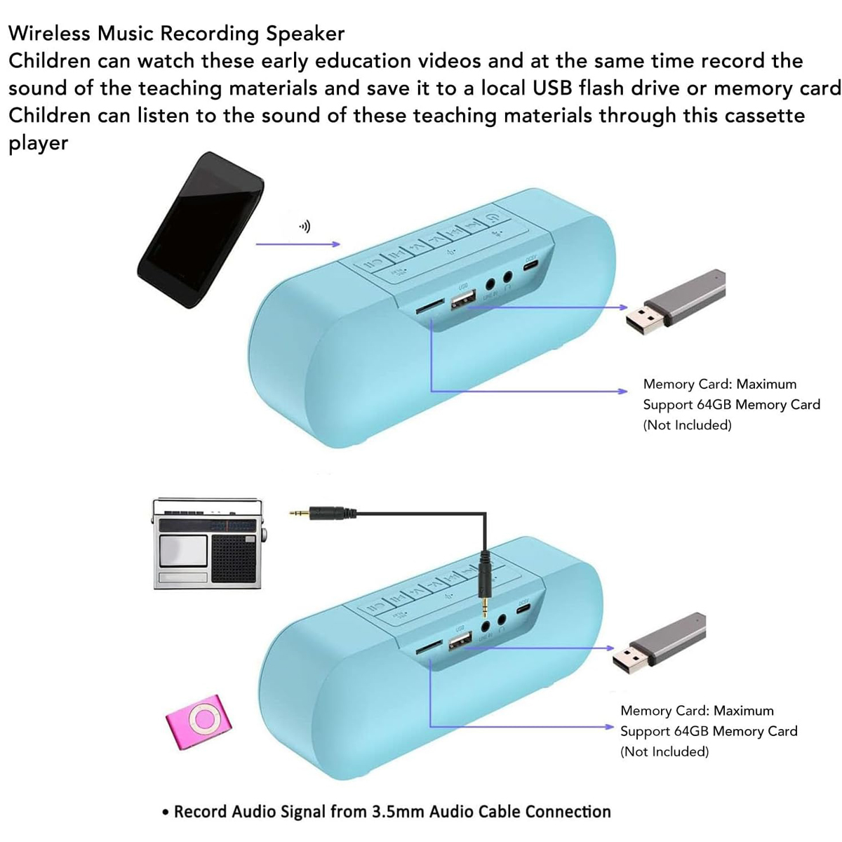 Wireless Wireless Bass Speaker with Subwoofer 3