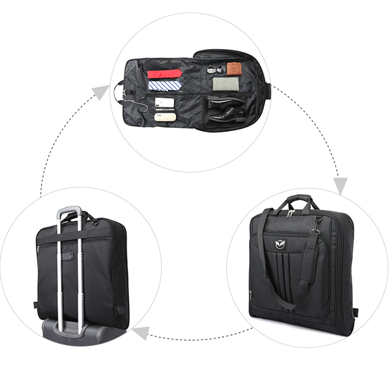 Foldable Shoulder Strap Carry On Garment Bag 7