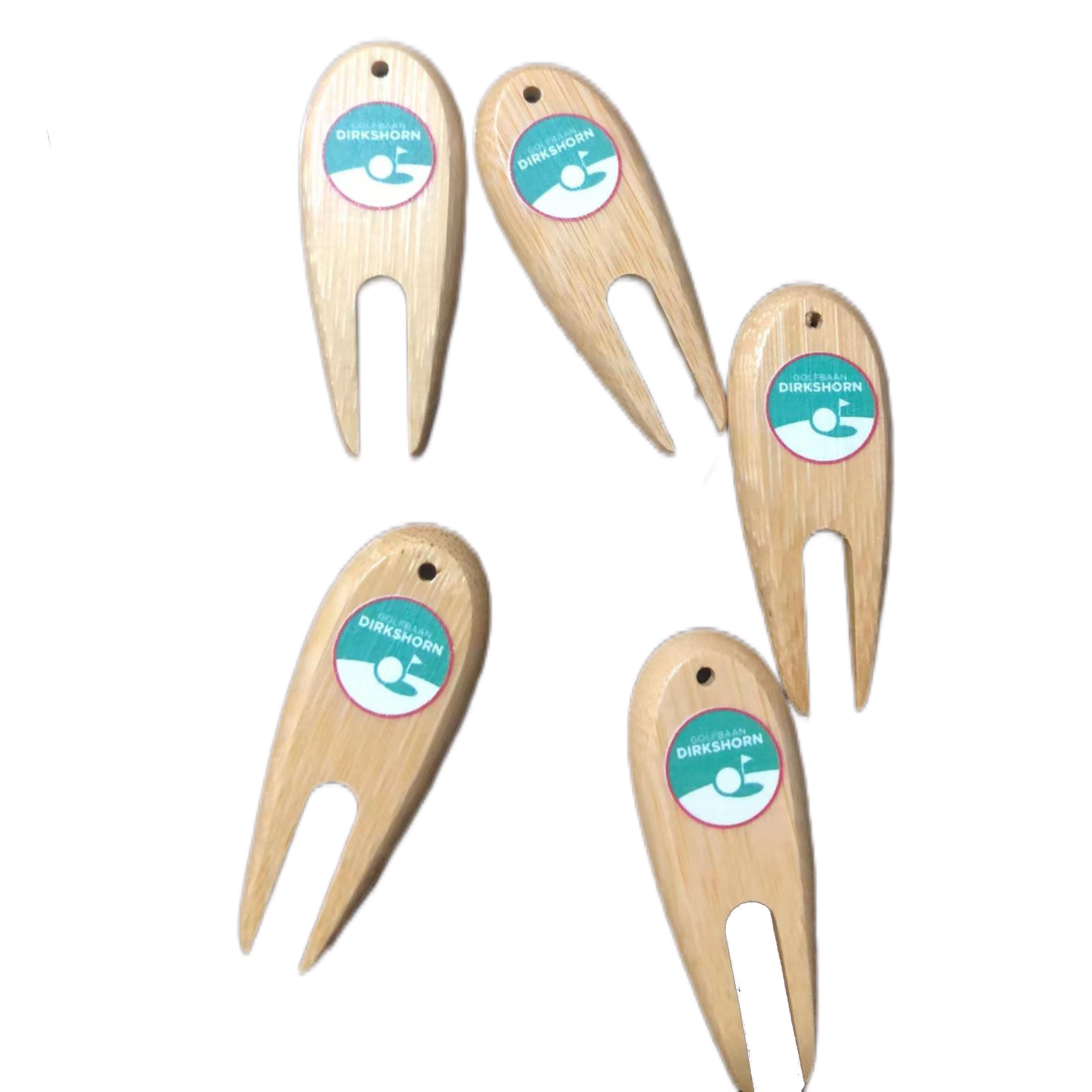 Full-color Digital Bamboo Golf Divot Tool 1