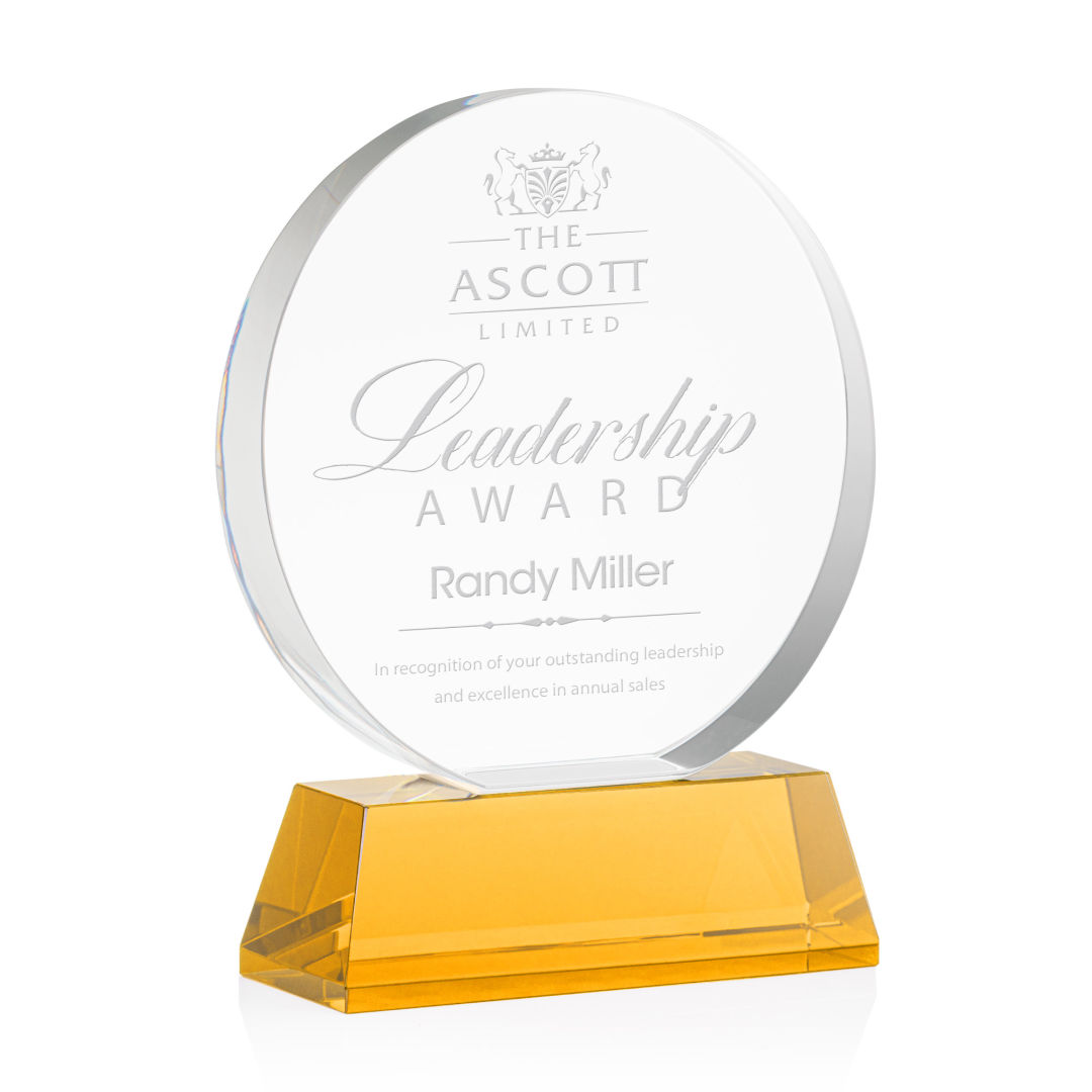 Glenwood Award on Base - Amber 7