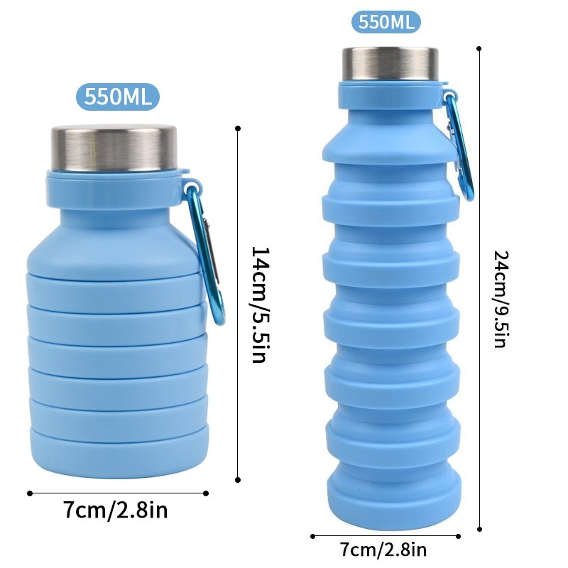 18 Oz Collapsible Silicone Water Bottle 7