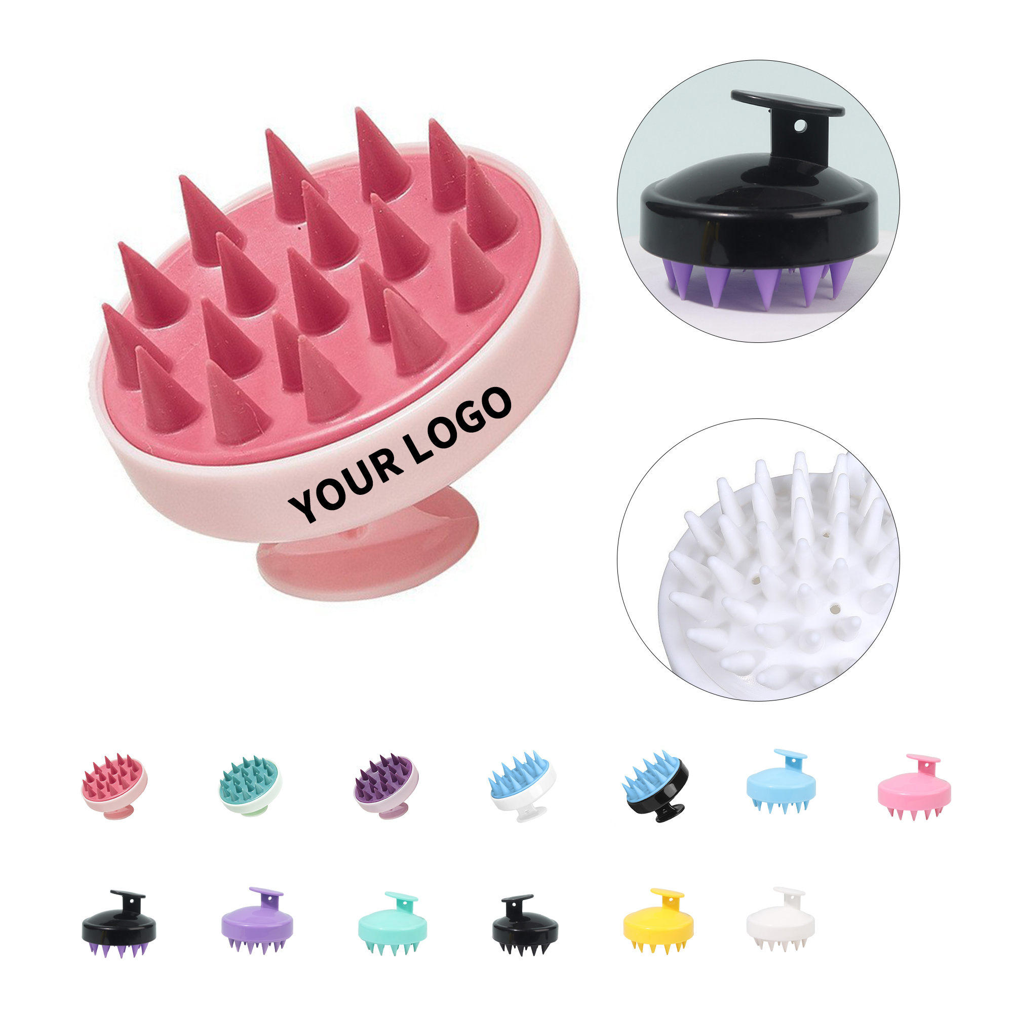 Silicone Scalp Massage Brush With Detachable Head 22