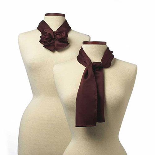 Maroon Polyester Satin Scarf - 8"x45" 2