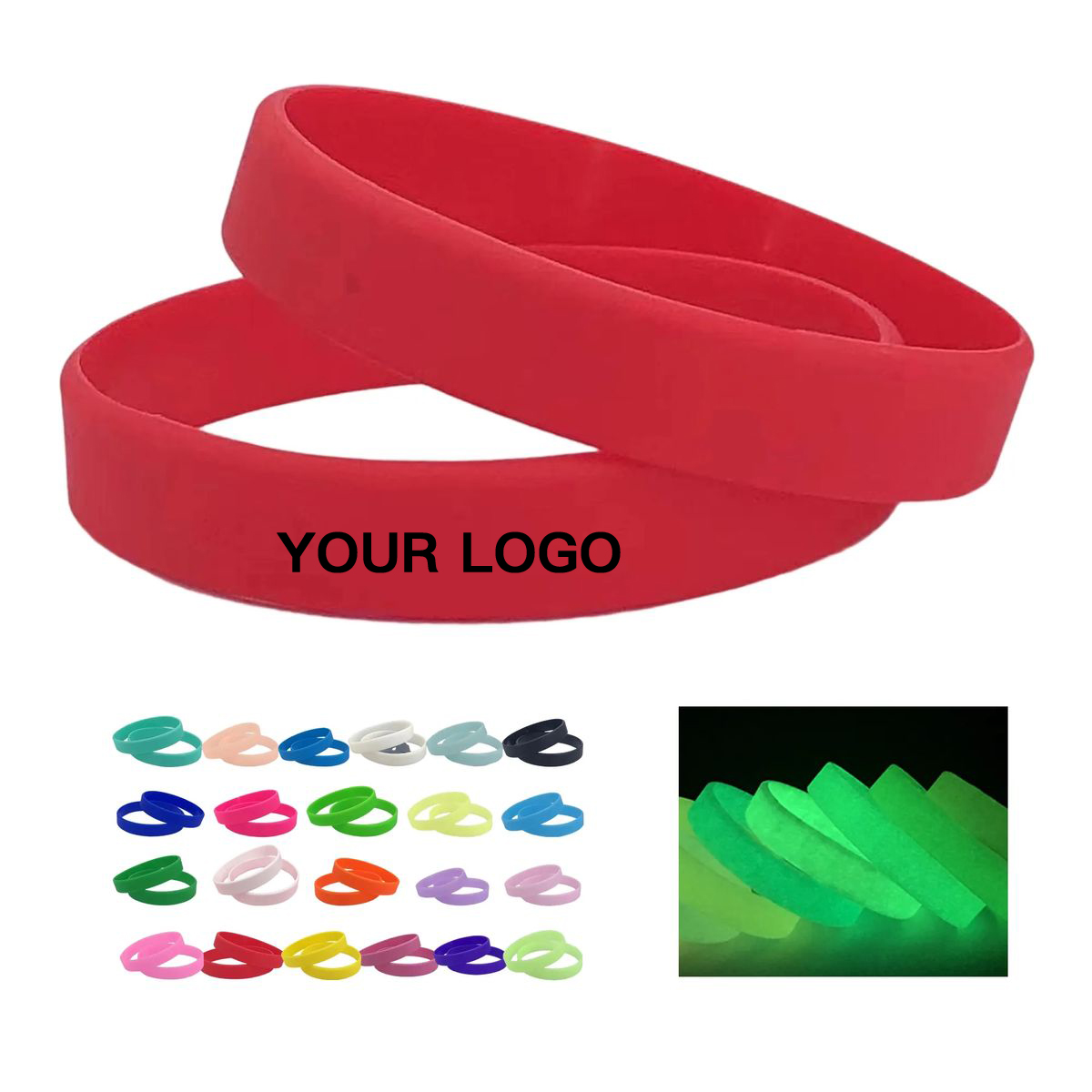 Hypoallergenic Silicone Glow-in-the-Dark Wristband 7