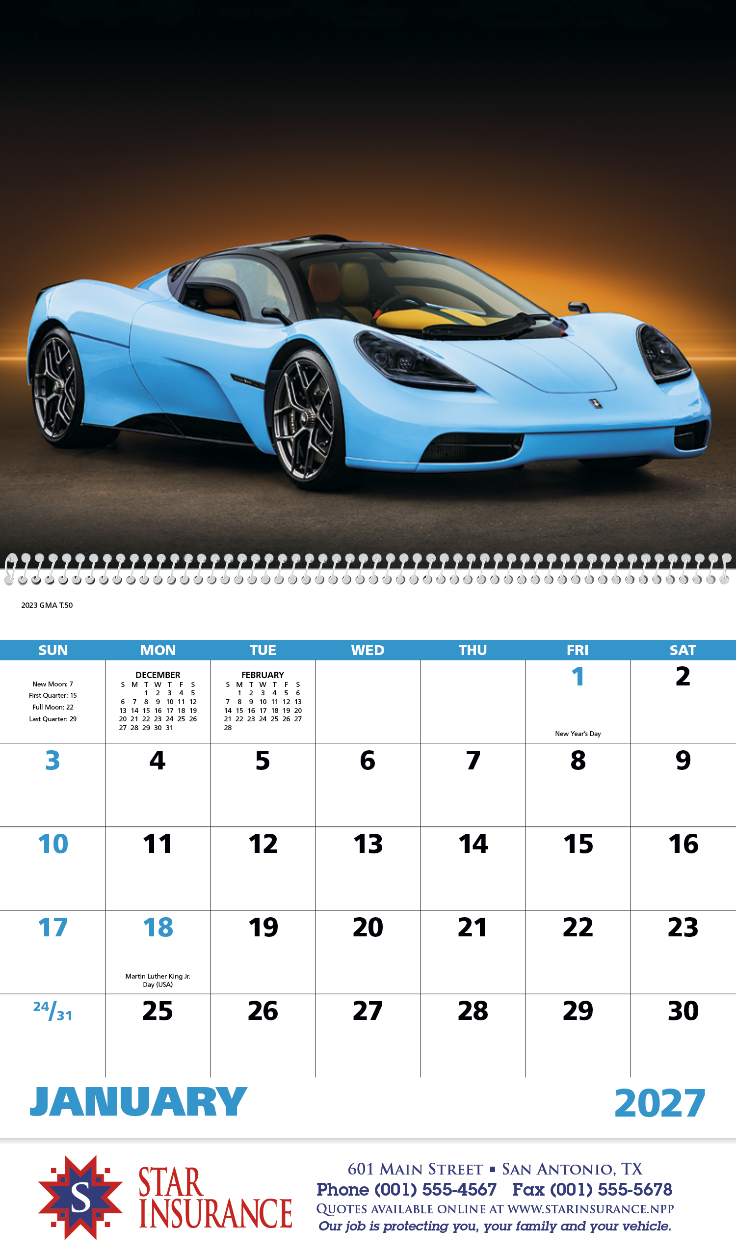 Good Value™ Exotic Sports Cars - Spiral Calendar 62