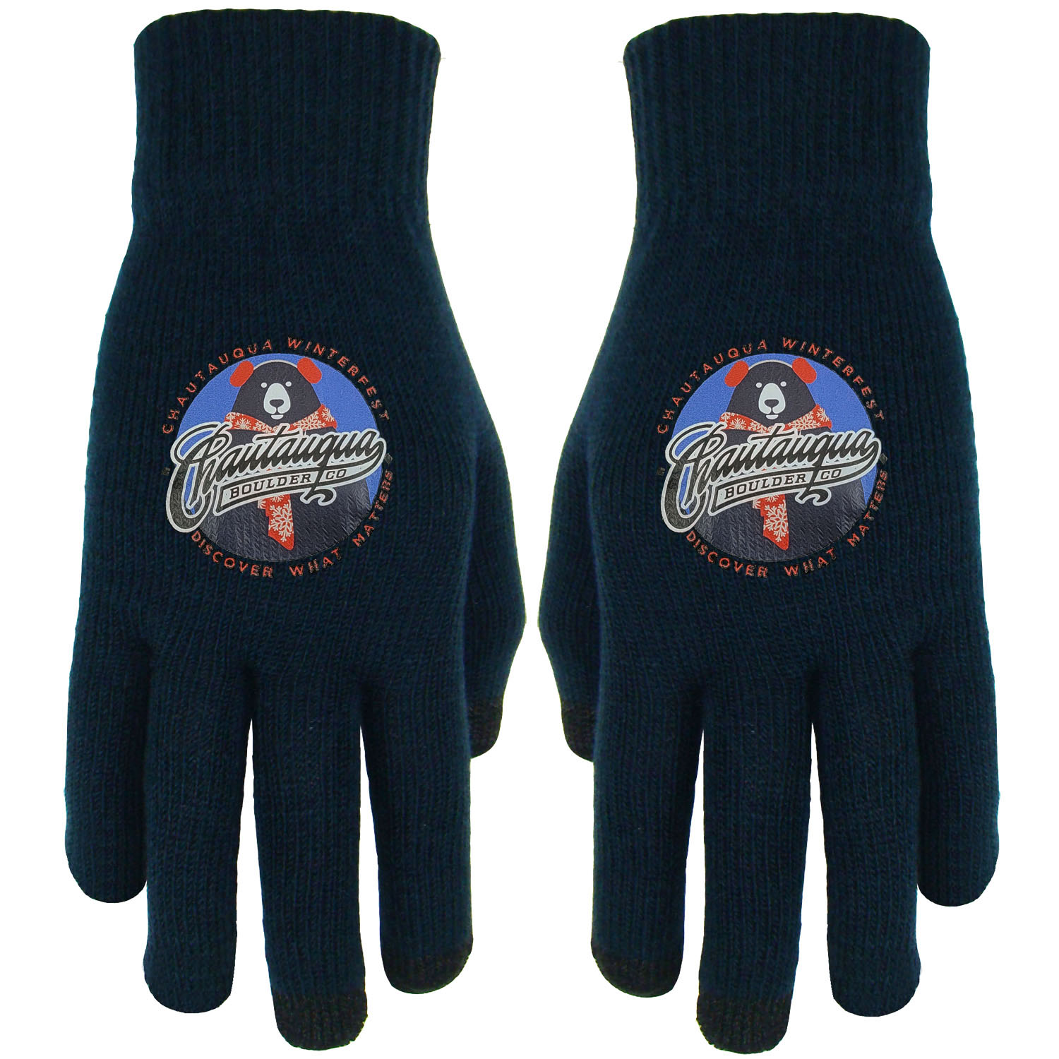 3 Finger Text Gloves with Oversized DTF on Top of Hand 8