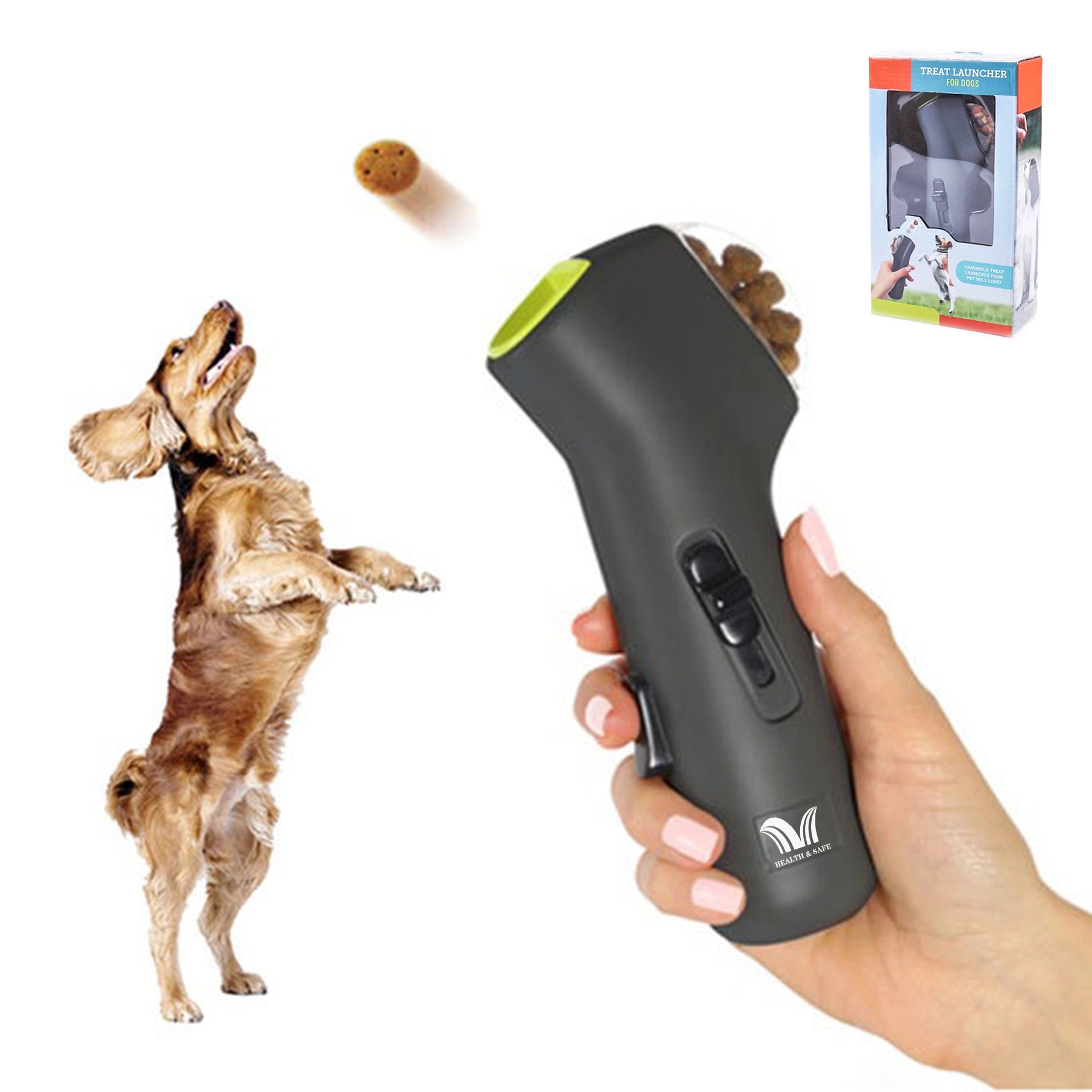 Pet Treat Launcher Training Dog Food Catapult Auto 2