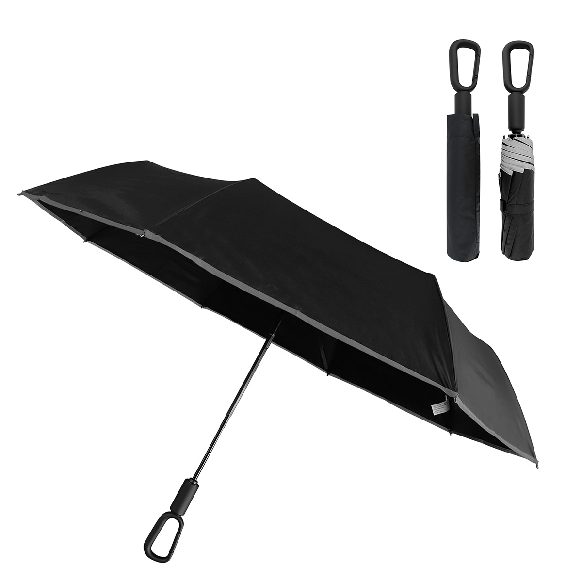 Ridgeline 46" Arc Reflective Umbrella with Carabiner Handle 21