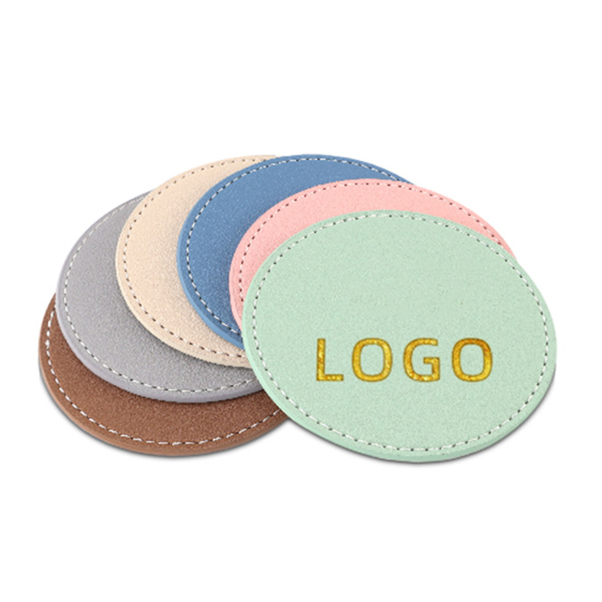 Premium PU Leather Round Coasters 2