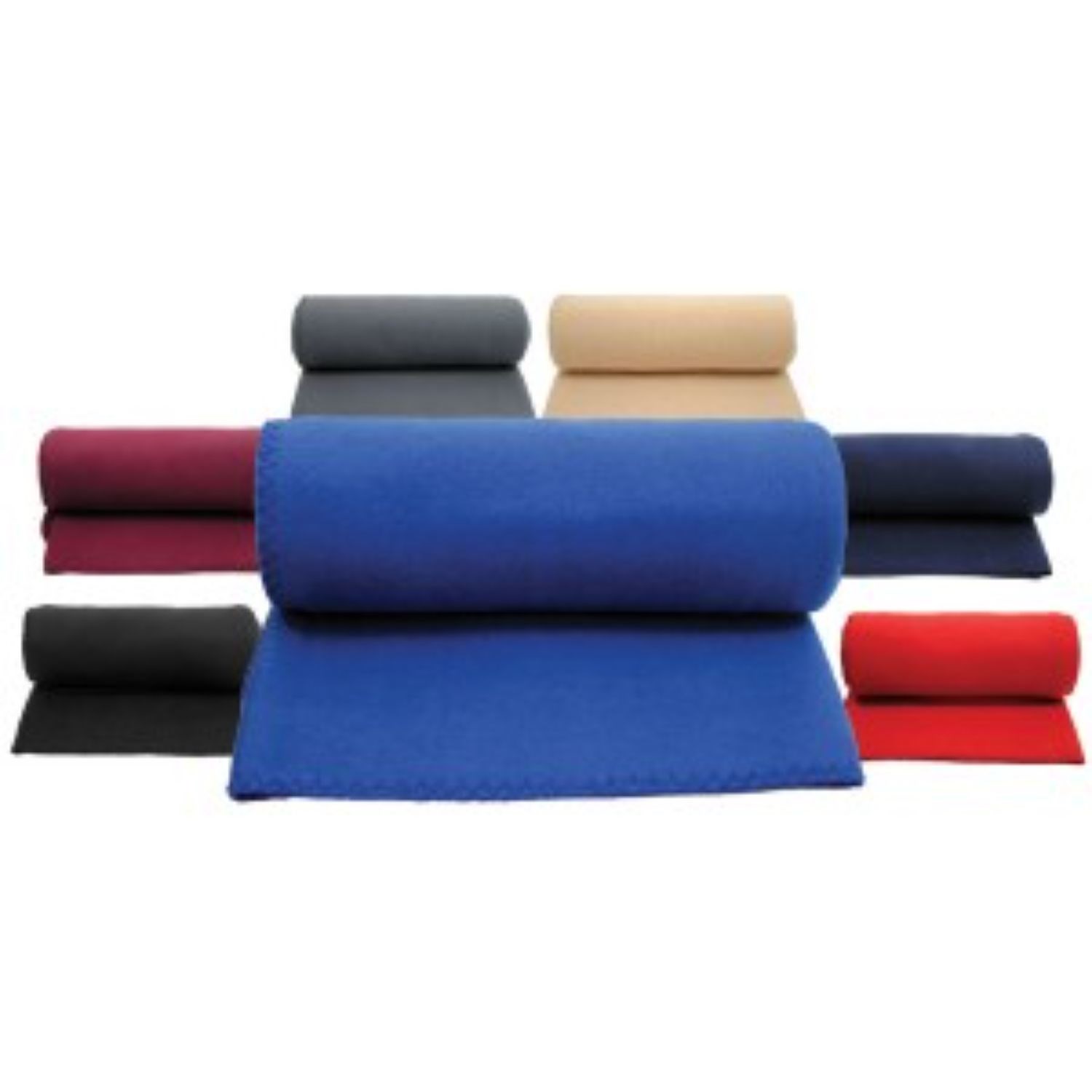 100% Polyester Blankets w/ Matching Whipstitch USA Decorated (50" x 60") 2