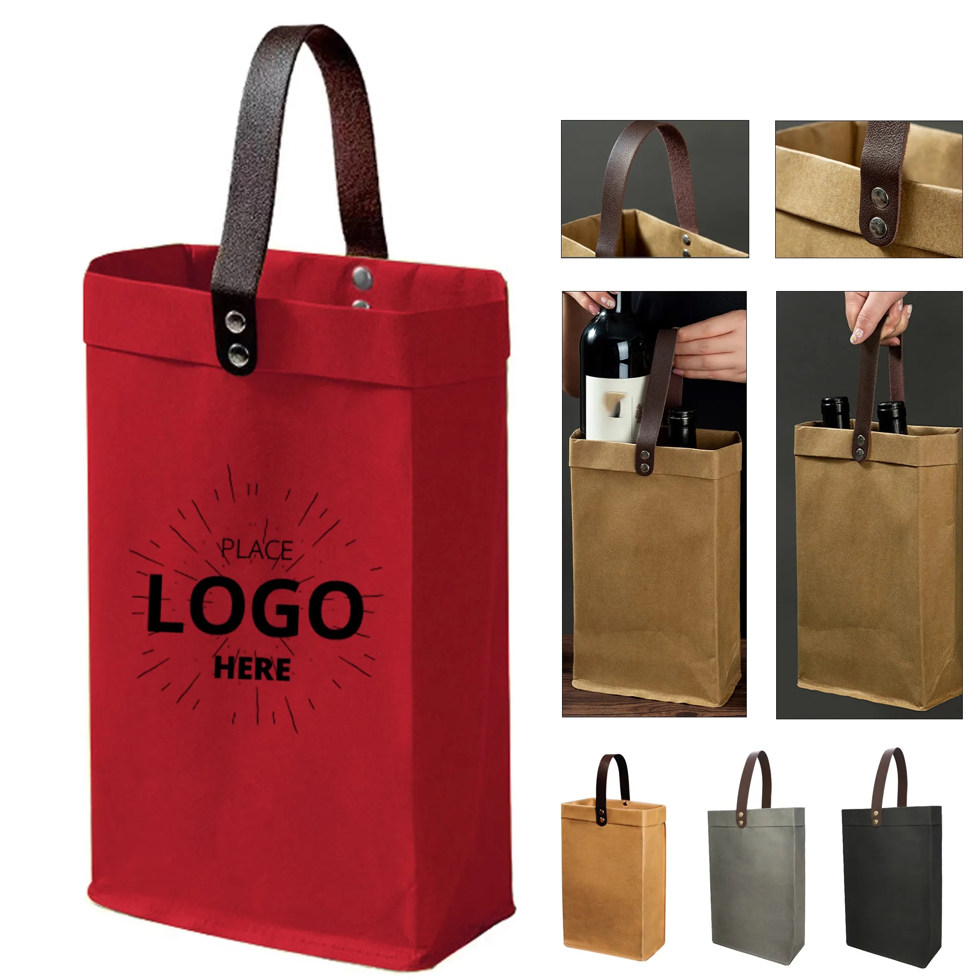 Kraft Paper Wine Bag 5