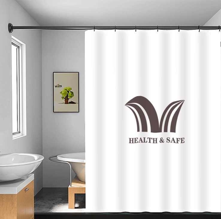 Polyester Fabric Shower Curtain with Bathroom 31.5" W x 70.9 1
