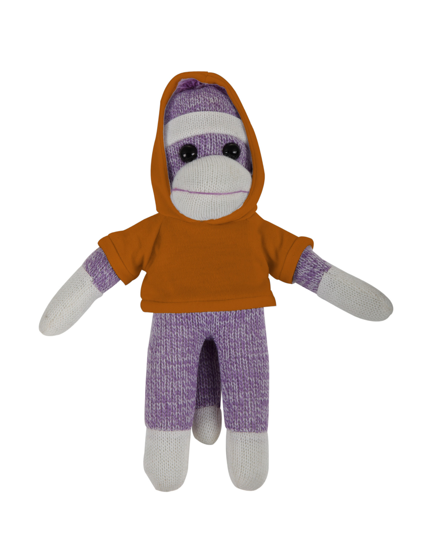 soft plush Purple Sock Monkey with hoodie 20
