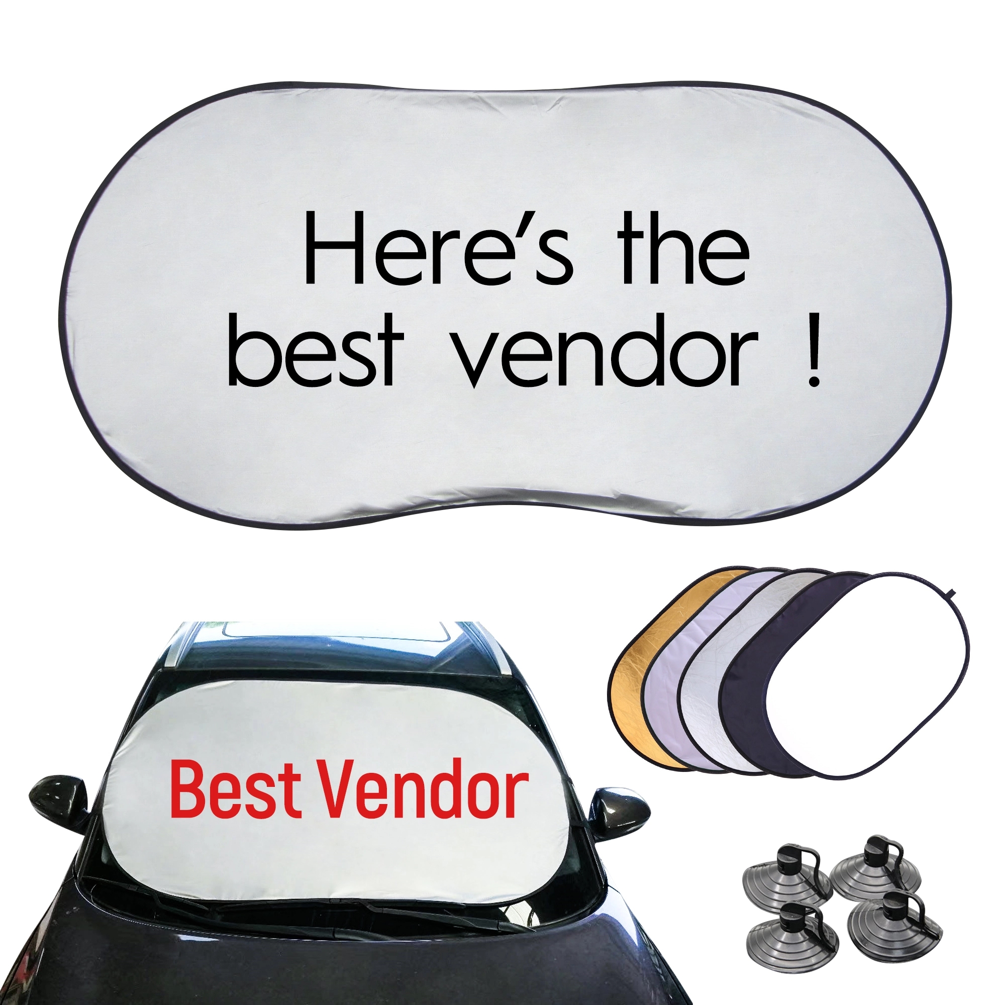 Car Windshield Sunshade With Suction Cup 1