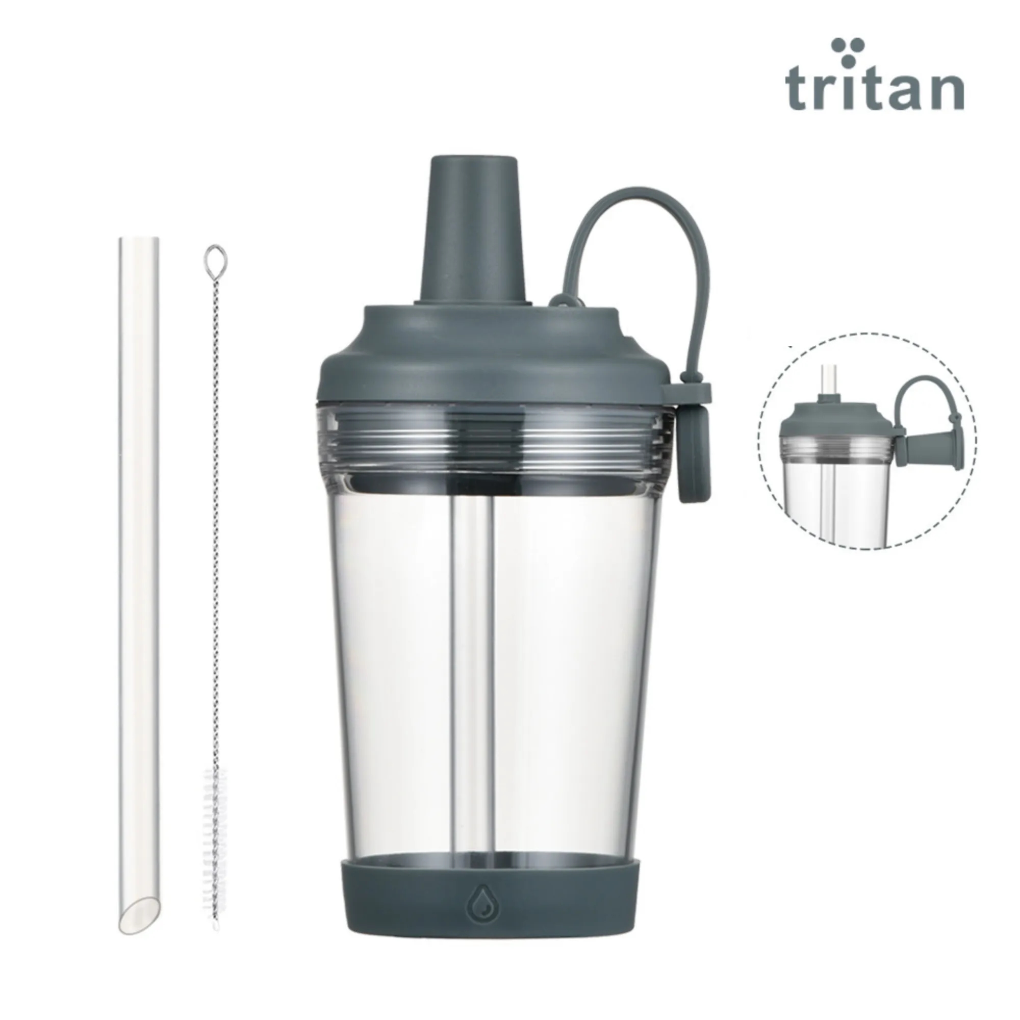 17oz Tritan Magnetic Handle Straw Cup 19