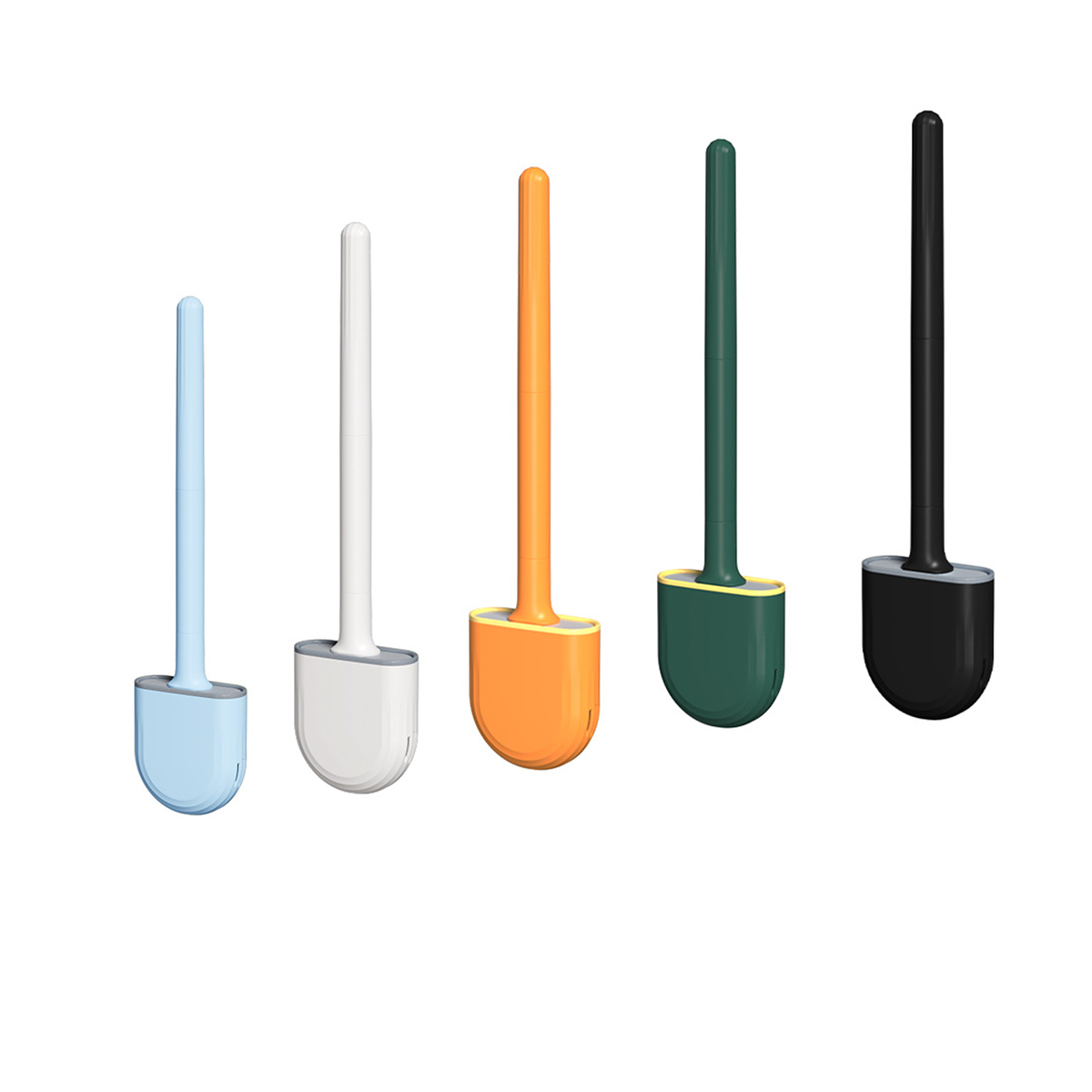 Mini Wall Mounting Toilet Brush and Holder Set 4