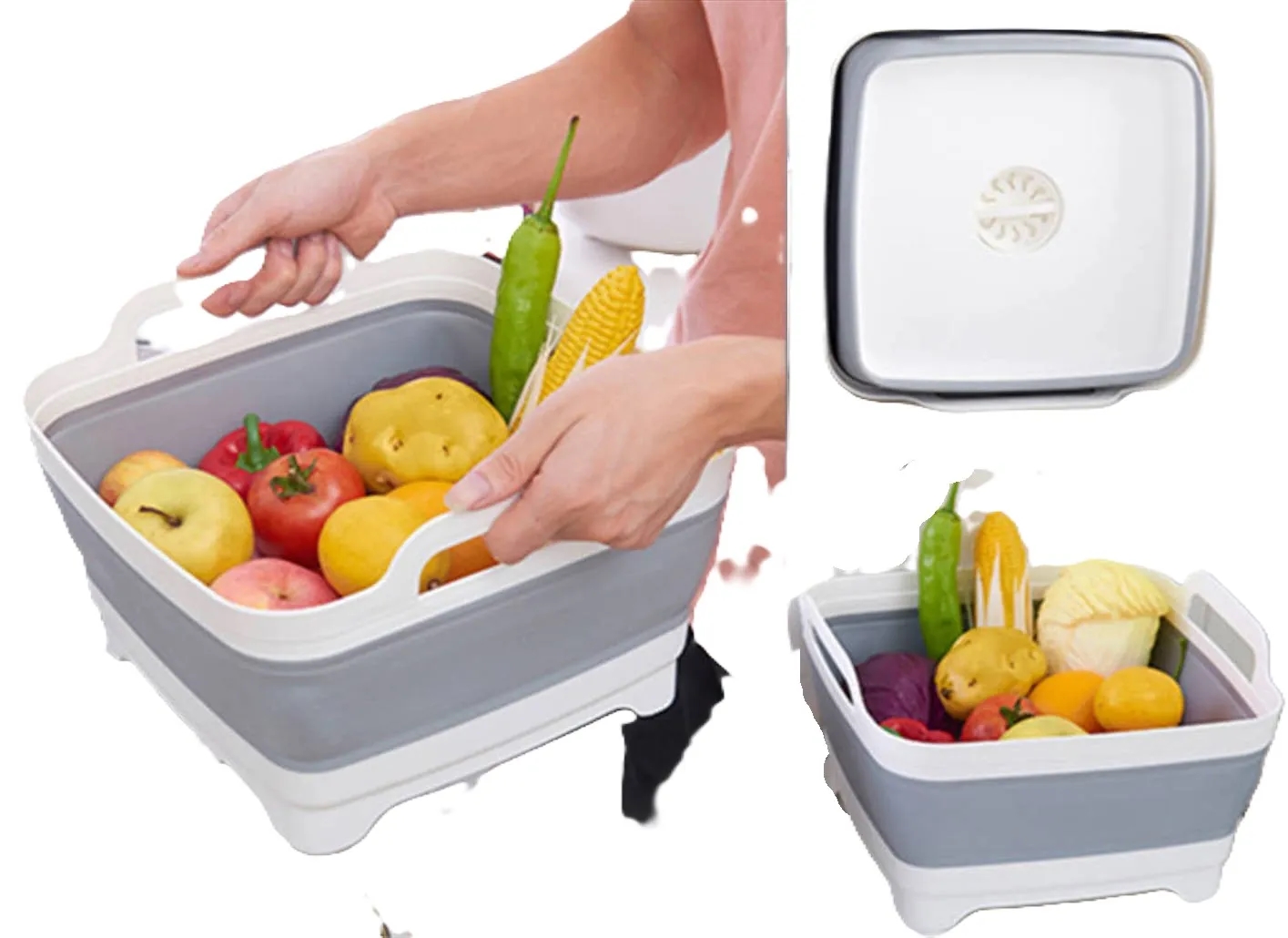 Collapsible Dish Basin with Drain Plug 5