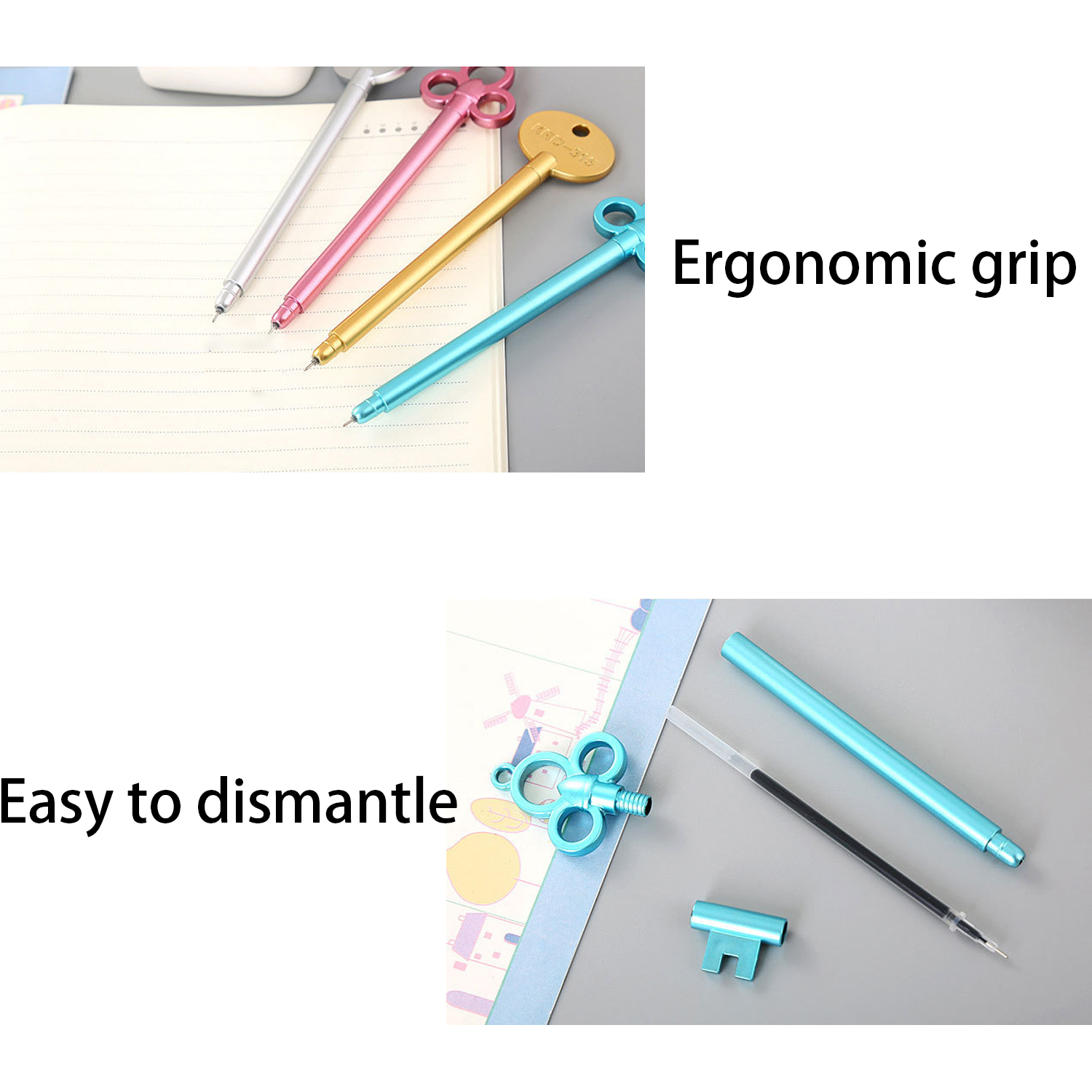 Plastic Key Shaped Neutral Pen 8