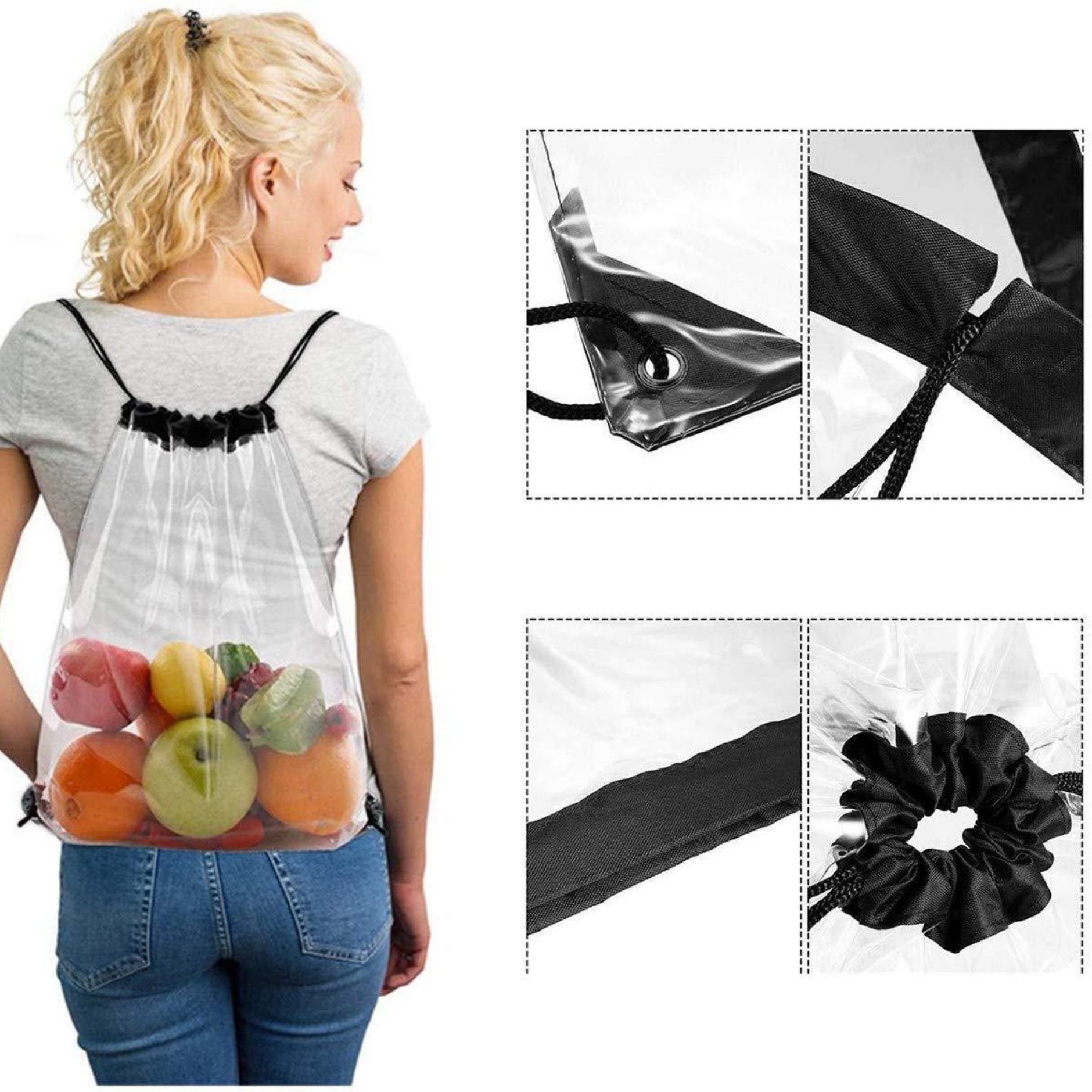 Clear Drawstring Bag 5