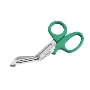 Ergonomic Emergency Medical Scissors Curved Stainless Steel Serrated Blades 12