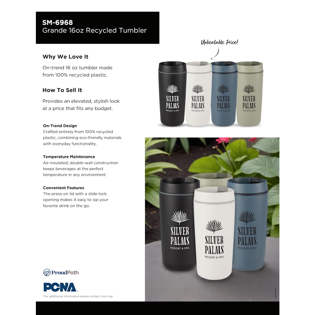Grande 16oz Recycled Tumbler 48