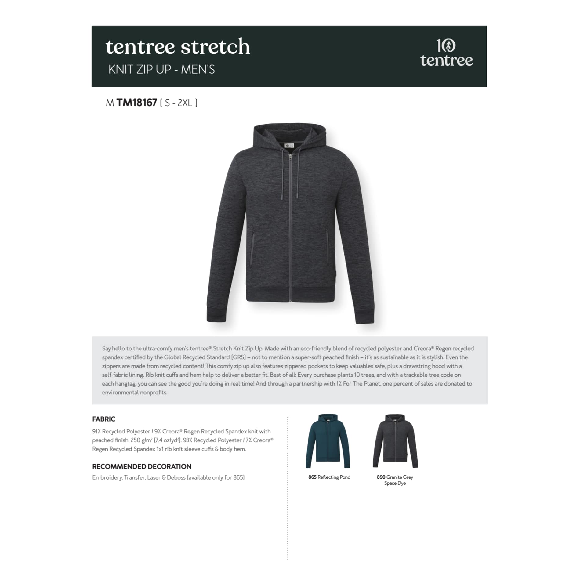 tentree Stretch Knit Zip Up - Men's 69
