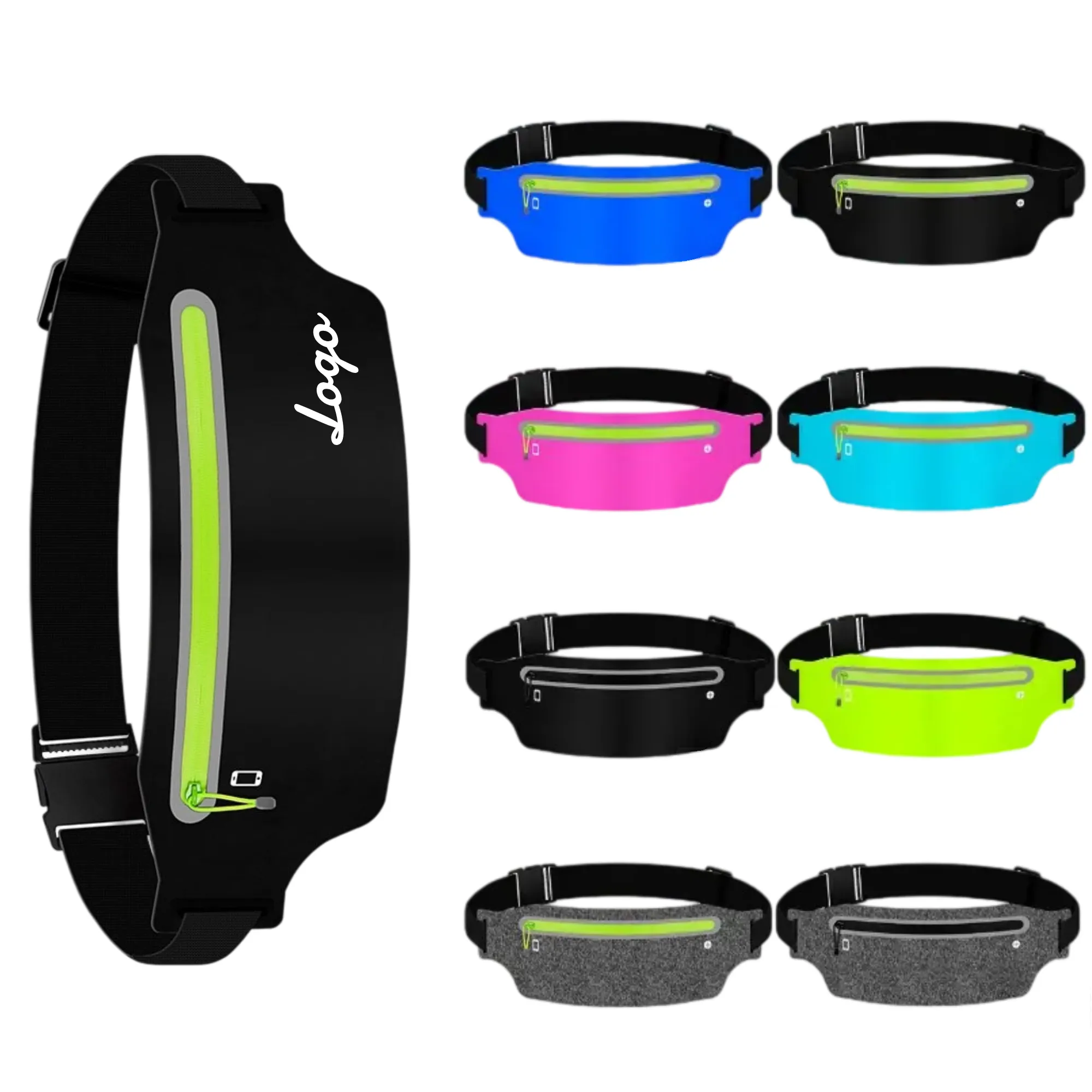 Waterproof Reflective Ultra Thin Elastic Sports Waist Packs 2