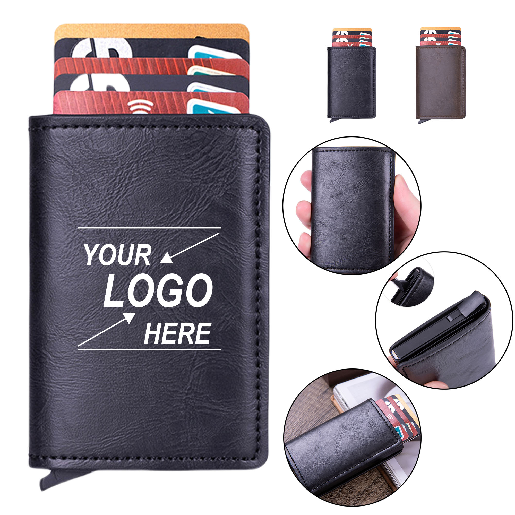 RFID Blocking Metal Card Holder Wallet with Auto Eject 4