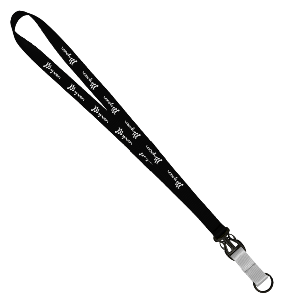 3/4" Multi color (Top and bottom) Nylon Lanyard with Plastic Slide Buckle R 51