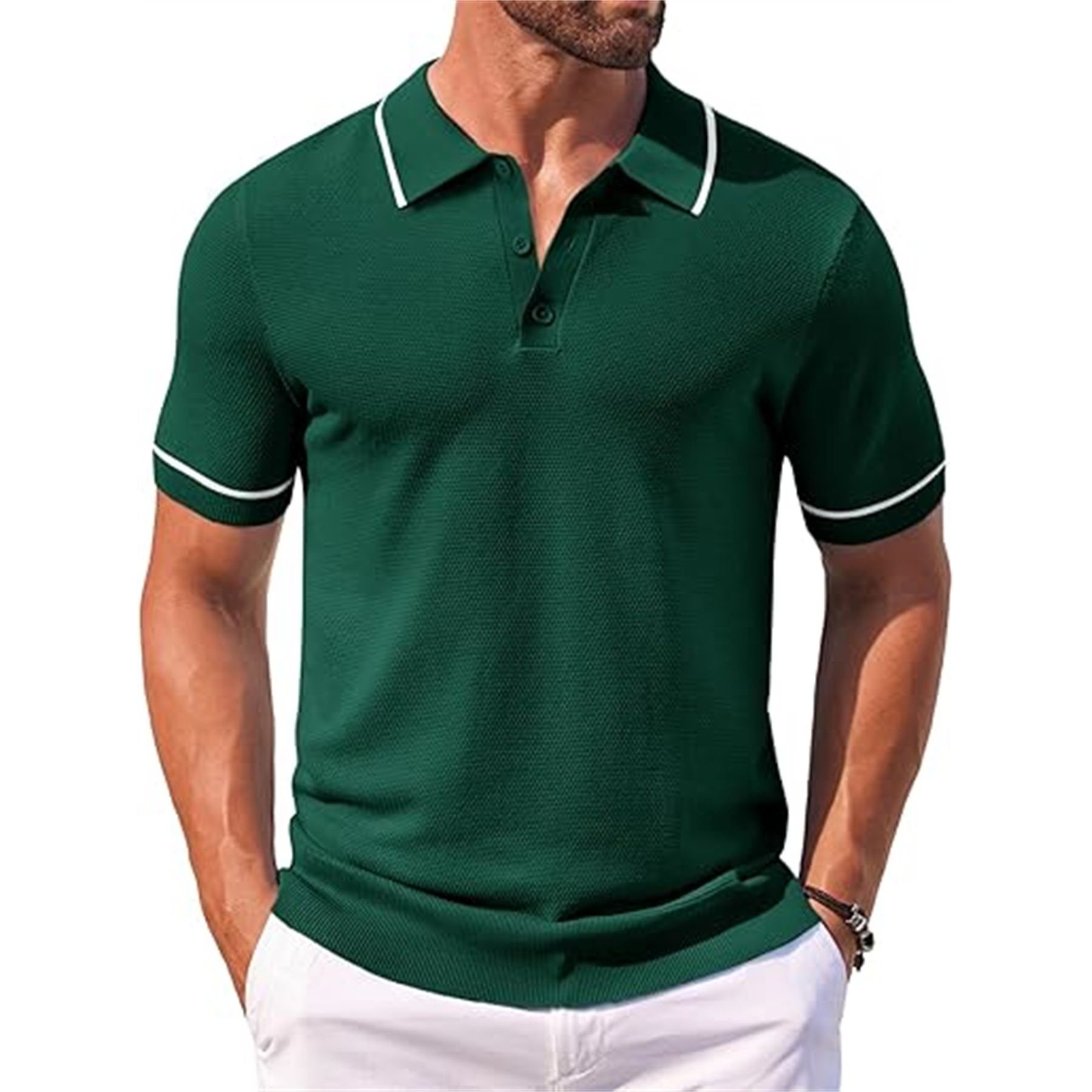 Men's Knit Golf Polo Shirt 5