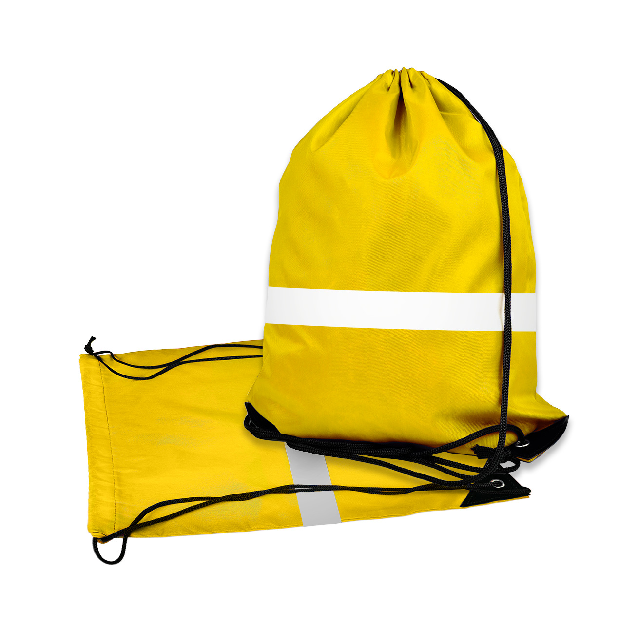 Drawstring Backpack With Reflective Strips 7