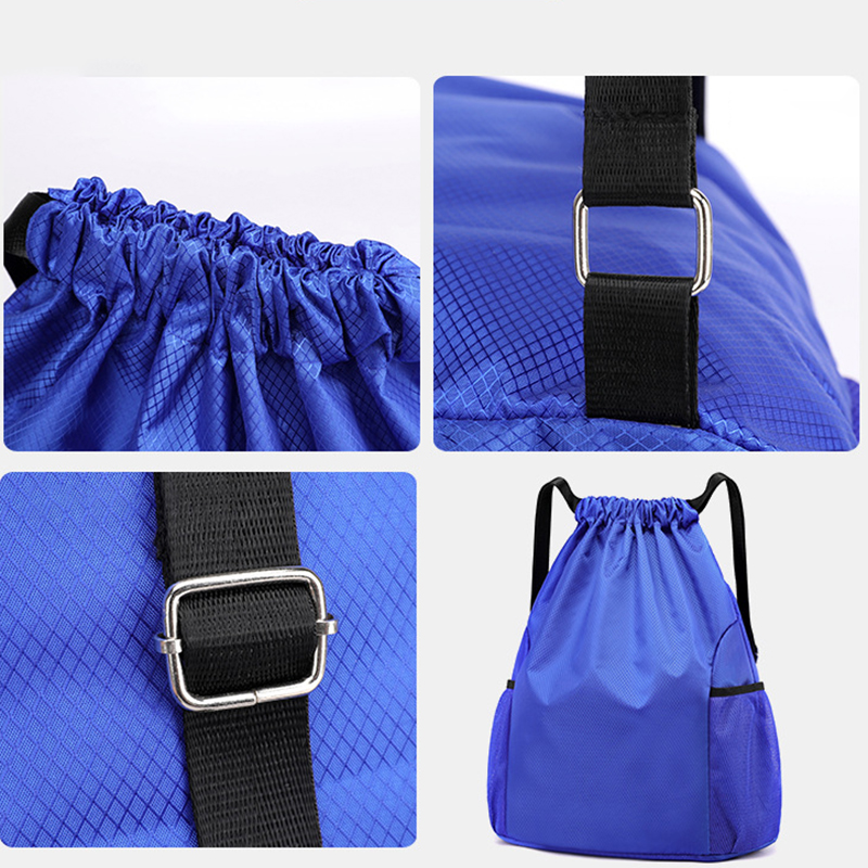 Oxford Sports Fitness Drawstring Backpack w/ Side Pockets 26