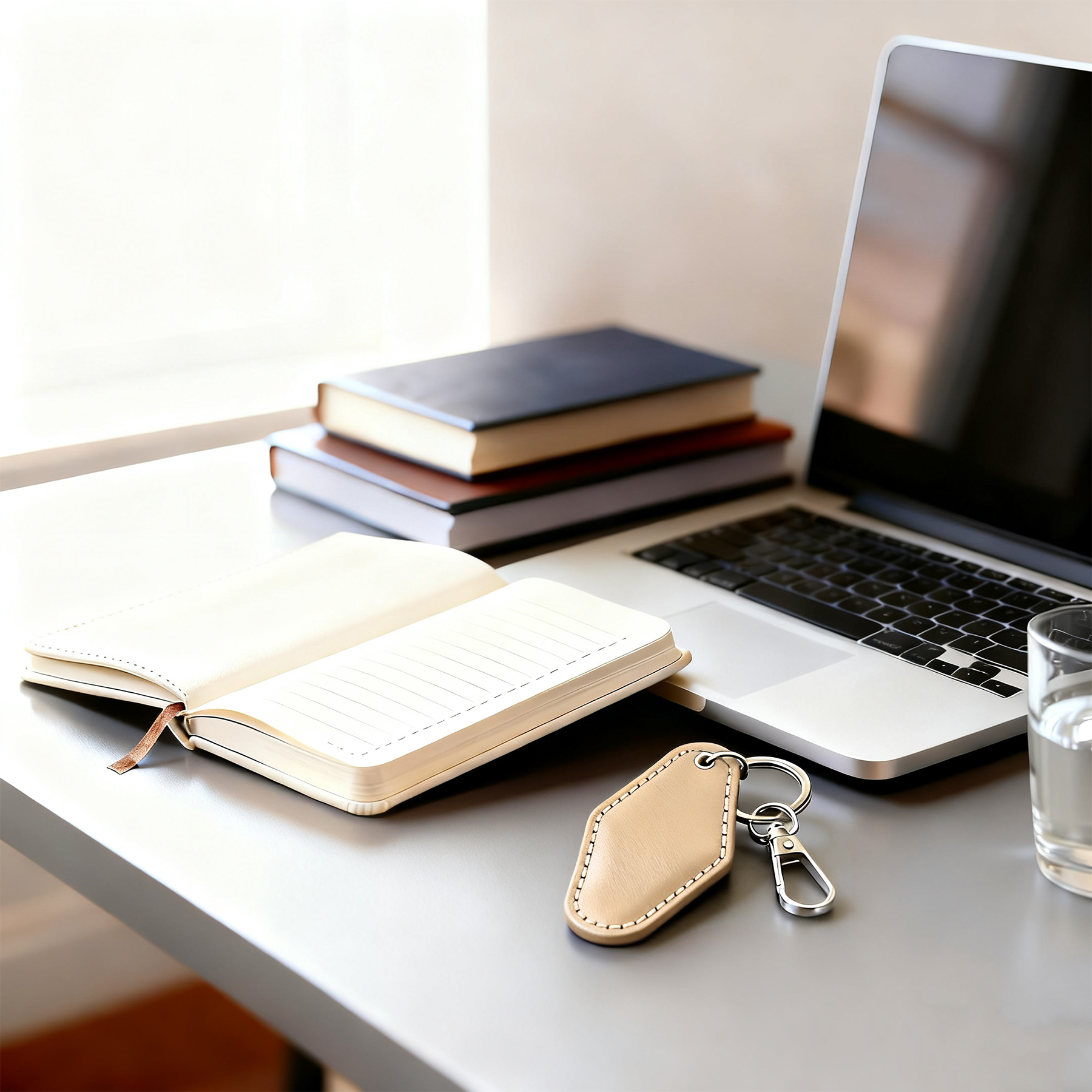 Custom Diamond-Shaped Leather Keychain 6