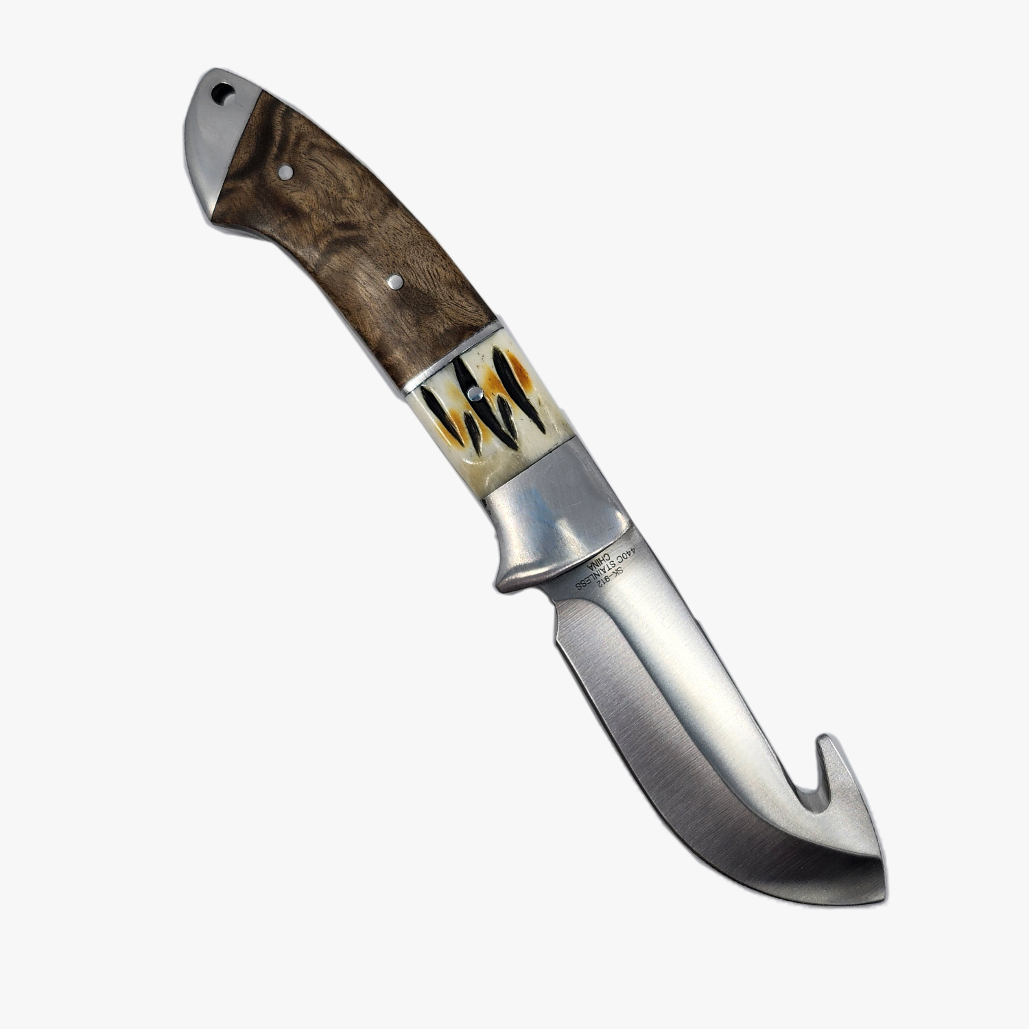 Terrain - Wood & Stag Gut Hook Fixed Blade 4