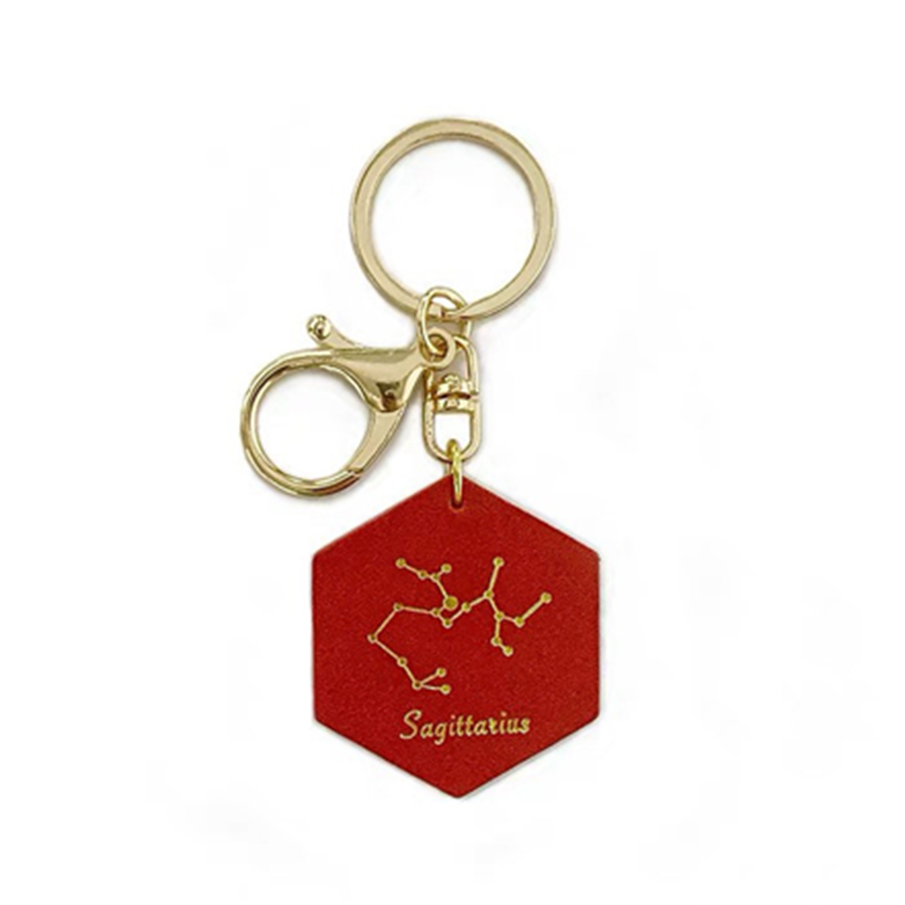 Diamond Shape Leather Key Ring Key Chain 6