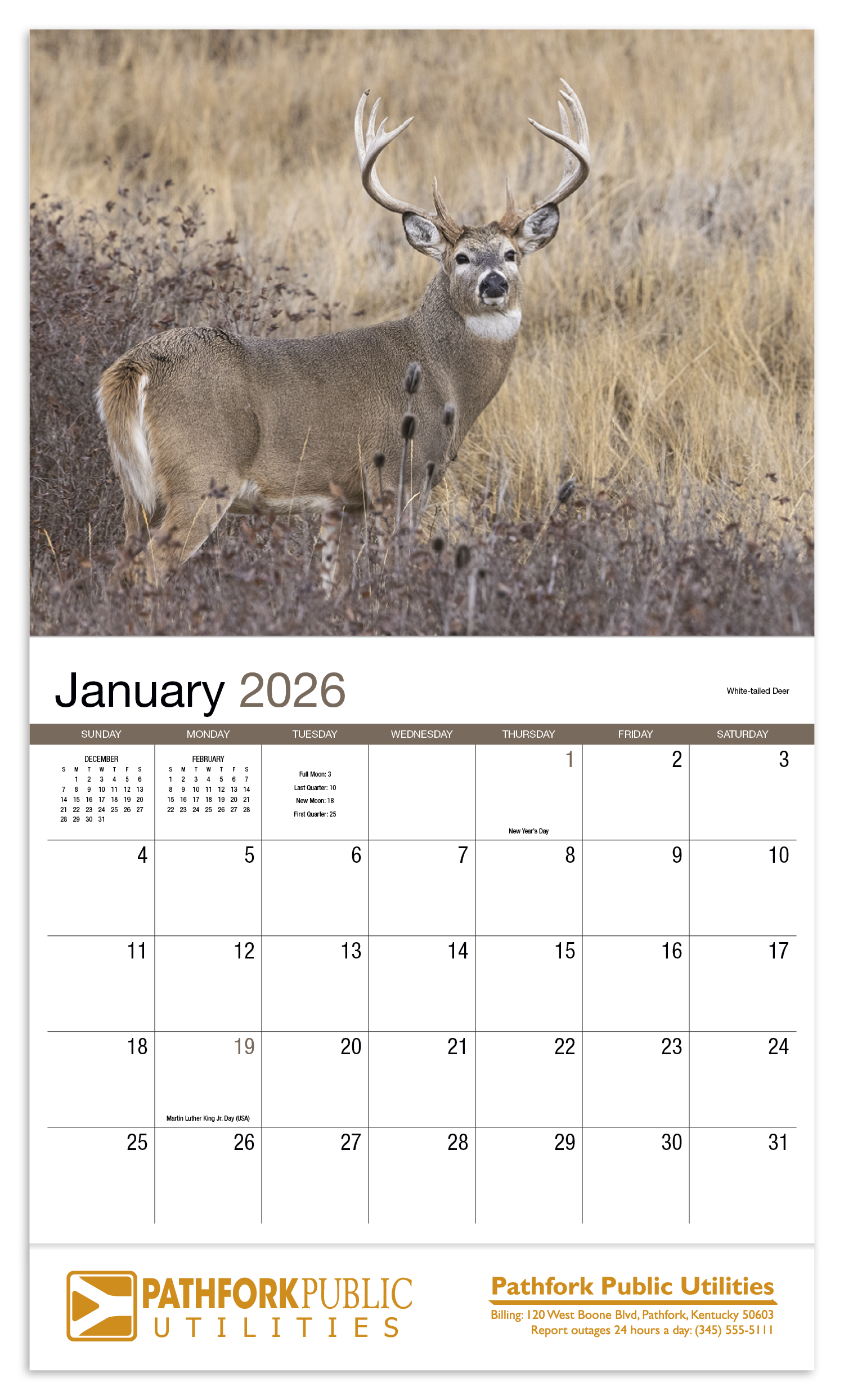 HotLine® Products Wildlife Appointment Calendar - Stapled 50