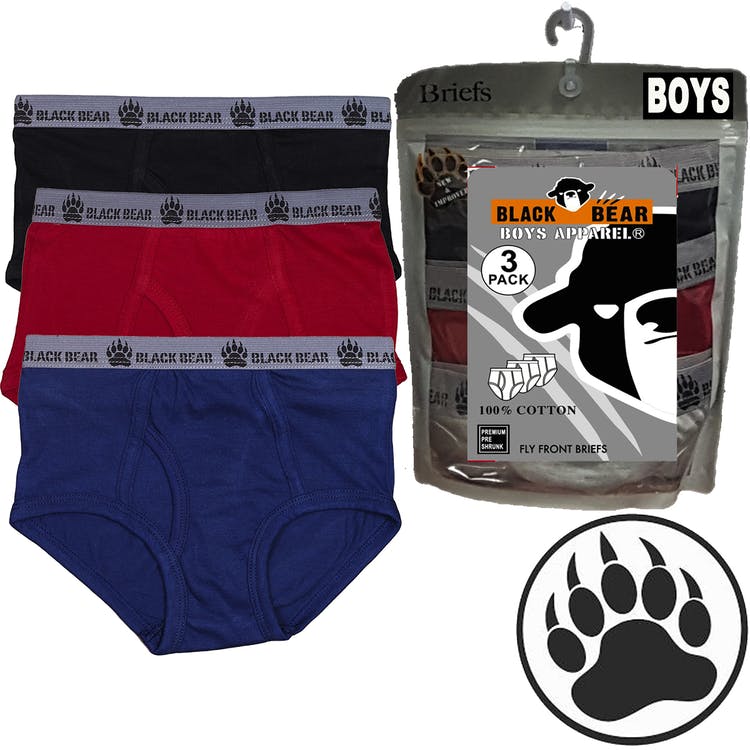 Toddler Boys' Fly Front Briefs - 4T 3 Colors 3 Pack 2