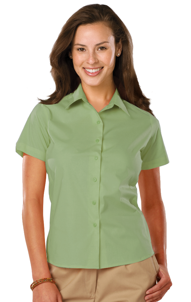Ladies' Short-Sleeve Stretch Poplin Shirt 17