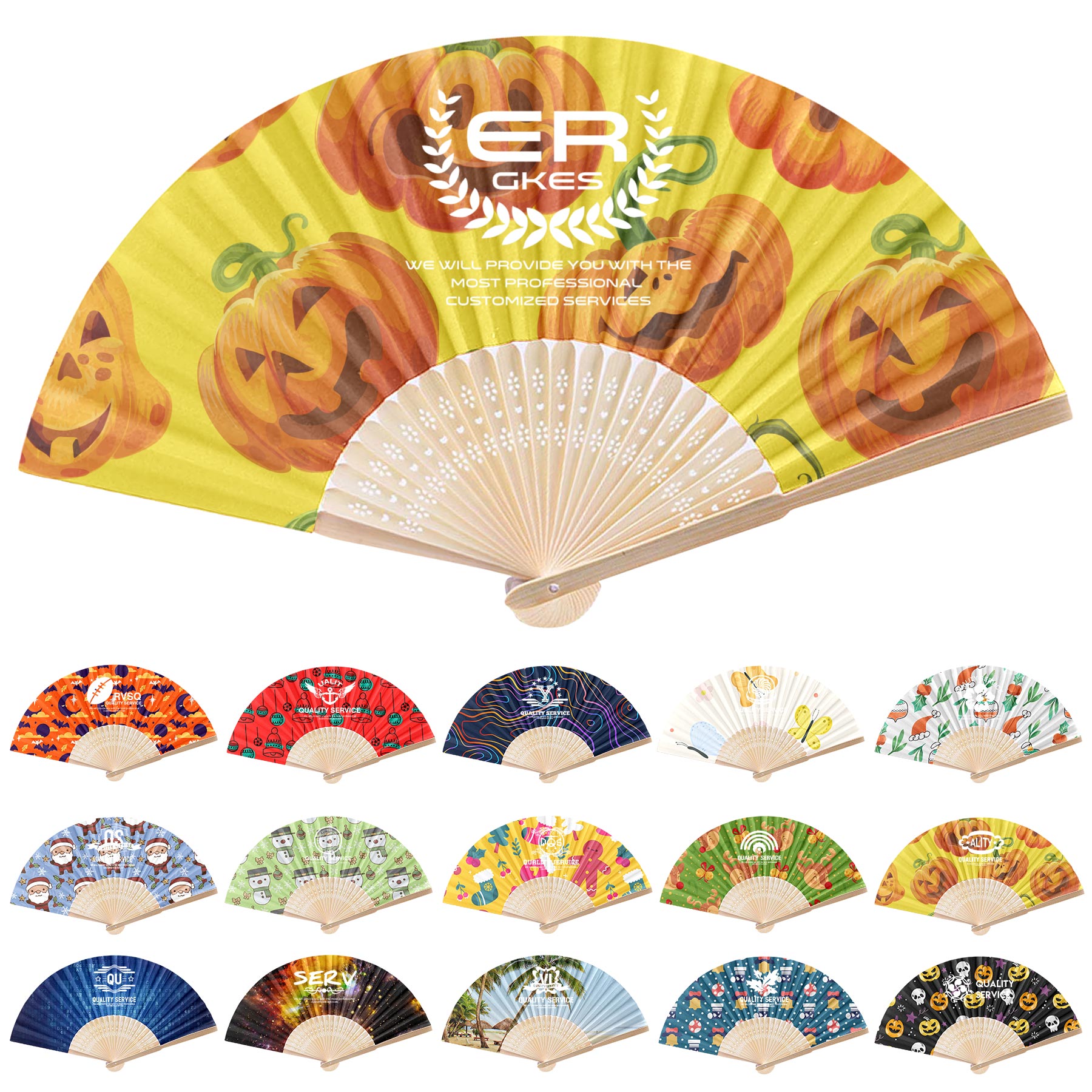 Foldable Bamboo Paper Fan 7