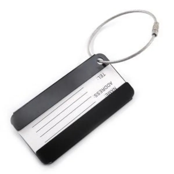 Square Aluminum Alloy Travel Luggage Tag 4