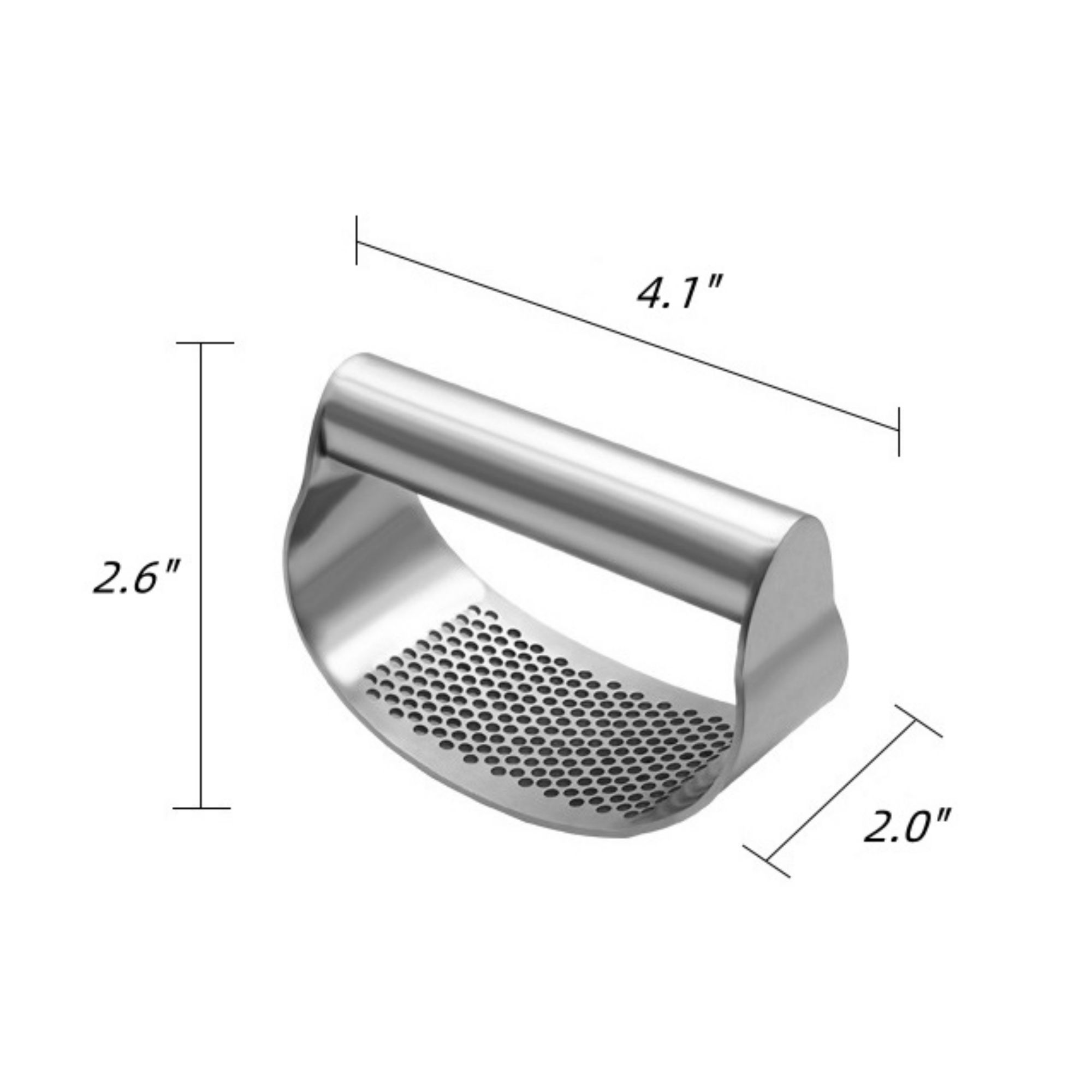 Stainless Steel Garlic Presser 2