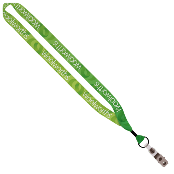 3/4" rPET Dye-Sublimated Lanyard w/ Metal Crimp & Metal Split-Ring 43