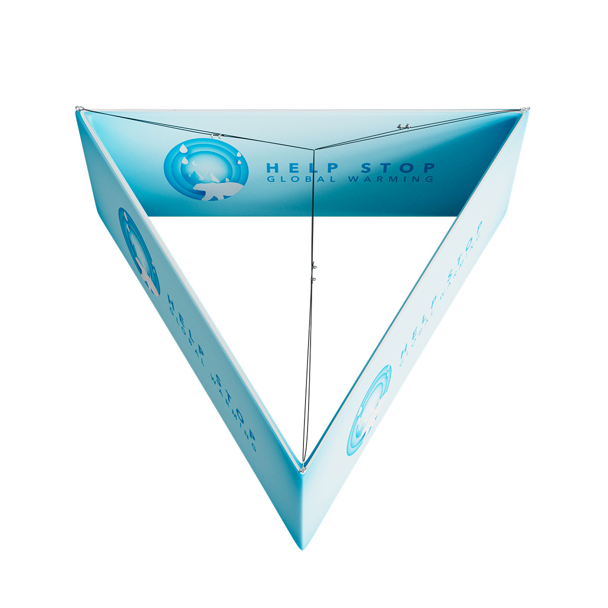 8ft Triangle Hanging Banner Kit 4