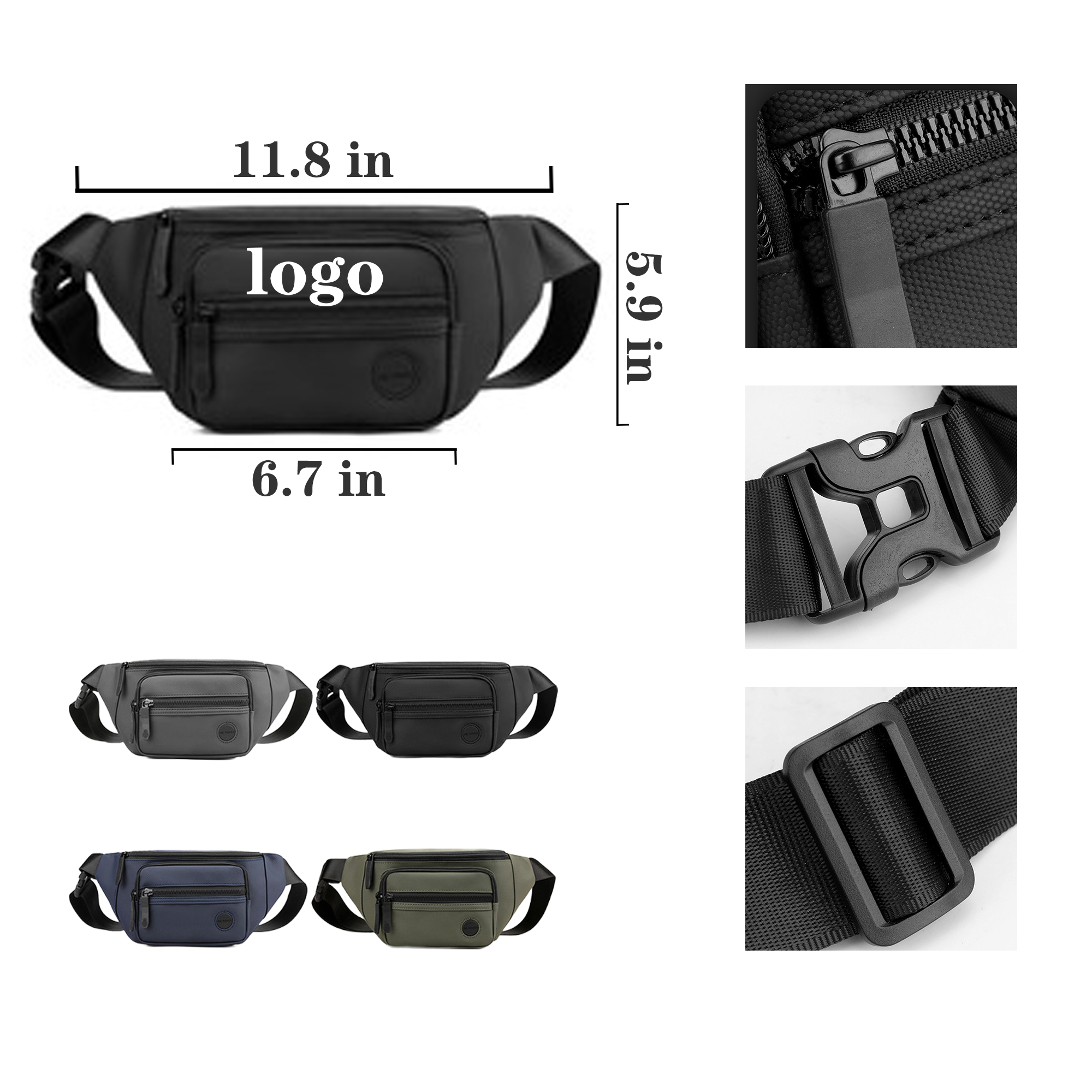 Customizable large capacity outdoor shoulder crossbody bag 1