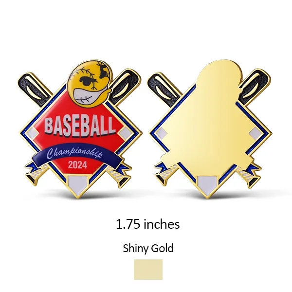 1.75'' UV Printed Baseball Pins w/ Stock Shape 4